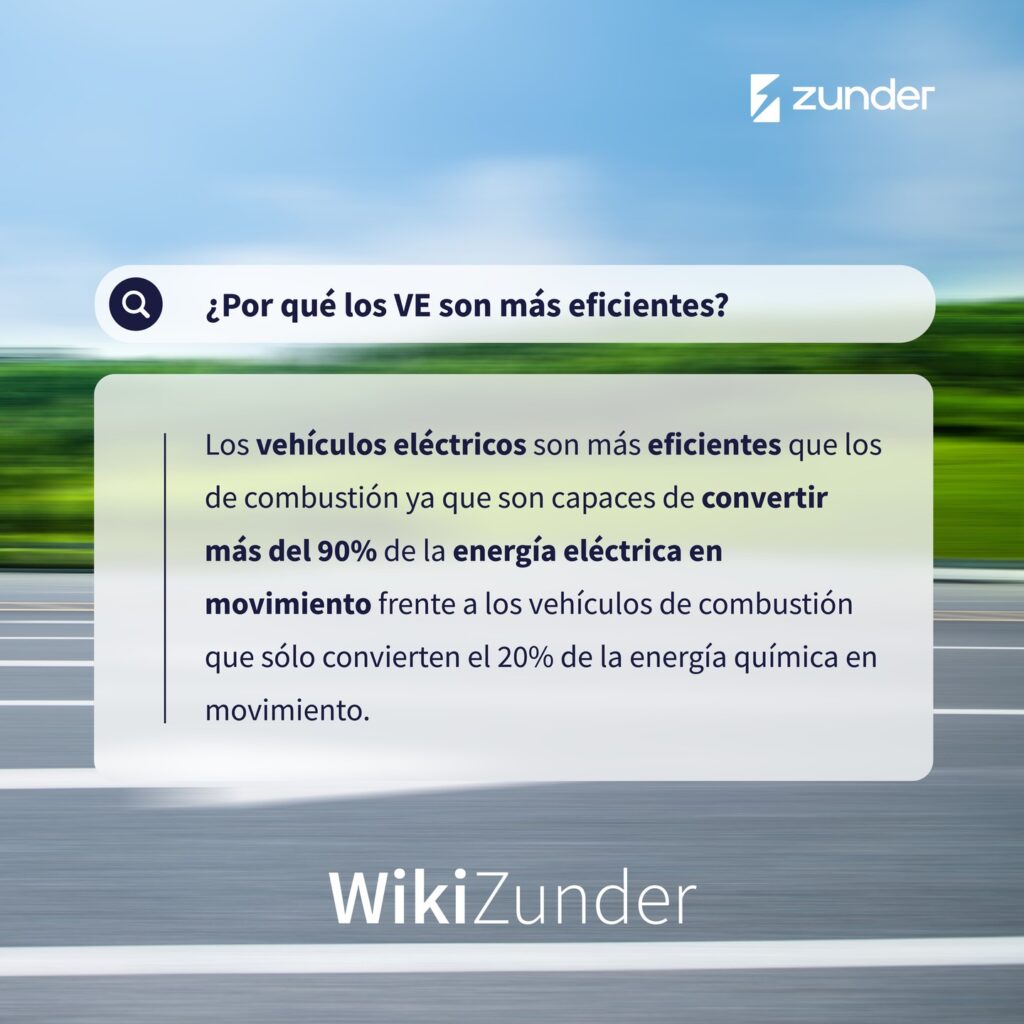 ¿Por qué los vehículos eléctricos son más eficientes que los vehículos de combustión?