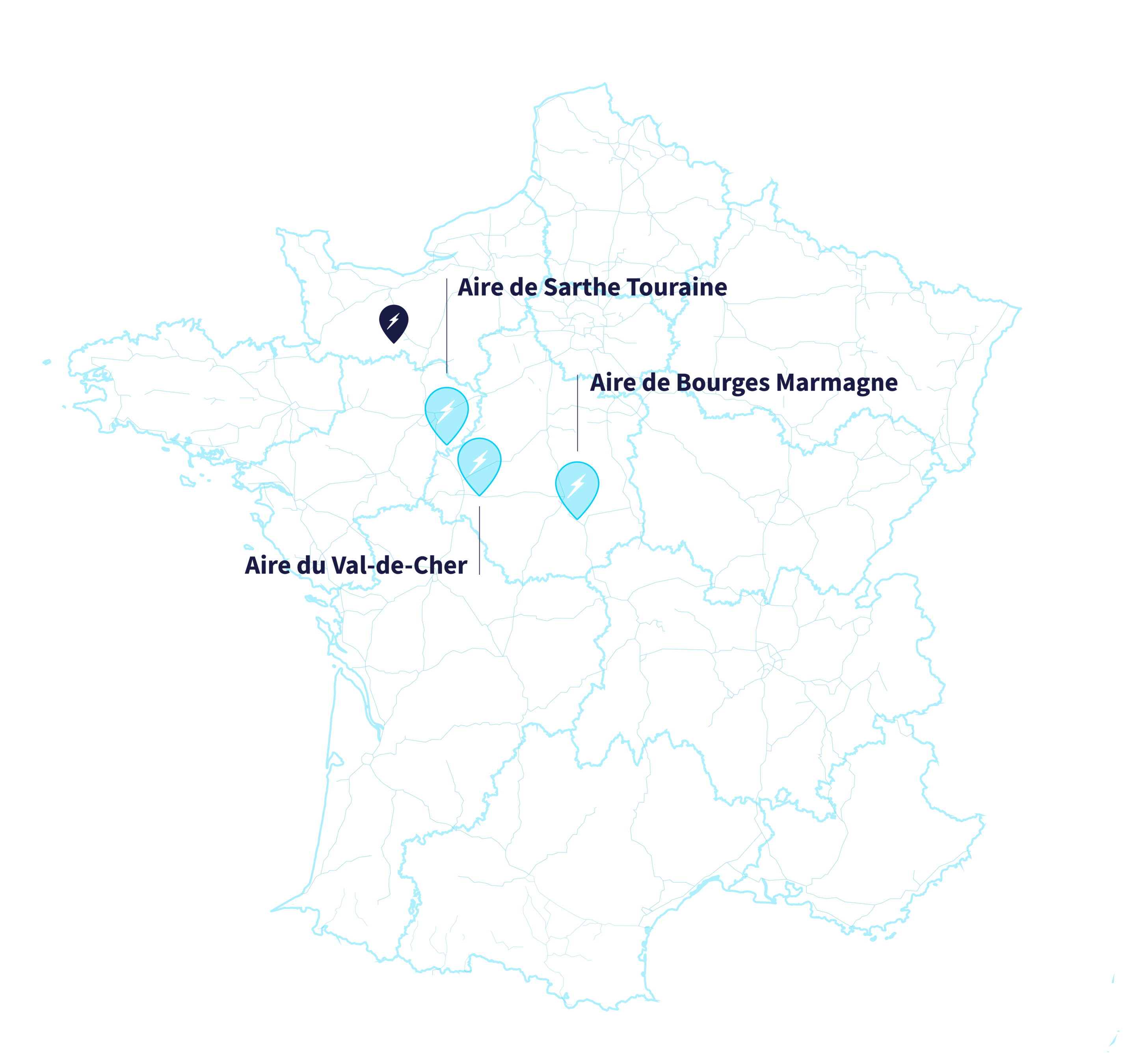 Carte stations ZUNDER Cofiroute